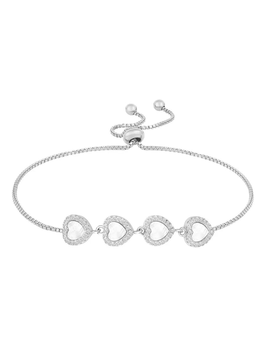 Romantic Hearts CZ Bracelet by Peora – Love-Inspired Fashion Jewellery

