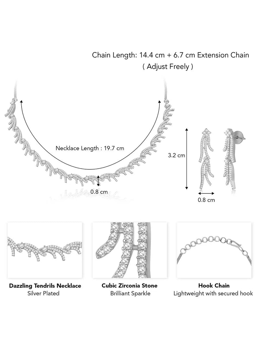 CZ Necklace Set – Luxe Cubic Zirconia Jewellery by Peora
