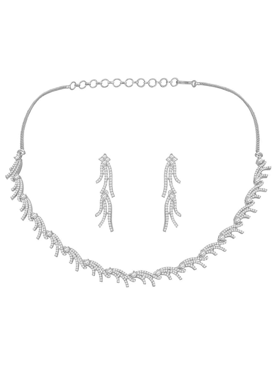 CZ Necklace Set – Luxe Cubic Zirconia Jewellery by Peora
