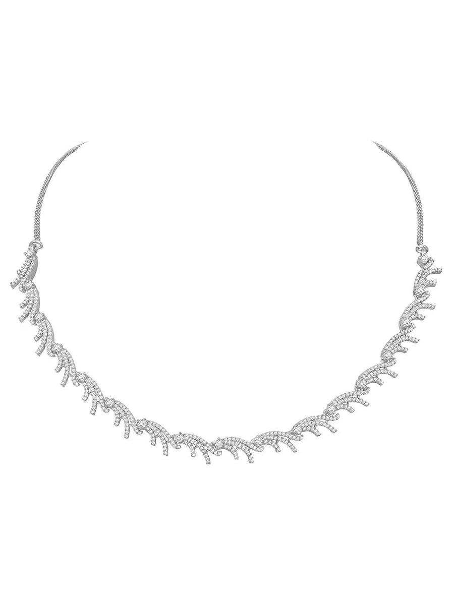 CZ Necklace Set – Luxe Cubic Zirconia Jewellery by Peora
