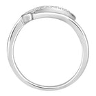 Leaf Motif CZ 925 Sterling Silver Ring