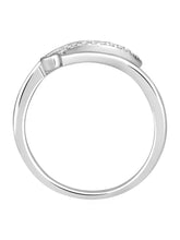 Leaf Motif CZ 925 Sterling Silver Ring