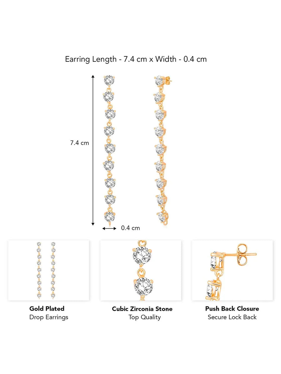 CZ Drop Earrings Set by Peora – Graceful Fashion Jewellery

