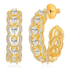 Sparkle & Shine CZ Hoop Earrings. Gold-plated hoop earrings with cubic zirconia stones from Peora.