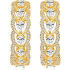 Sparkle & Shine CZ Hoop Earrings. Gold-plated hoop earrings with cubic zirconia stones from Peora.