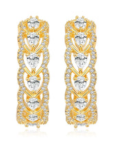 Sparkle & Shine CZ Hoop Earrings. Gold-plated hoop earrings with cubic zirconia stones from Peora.