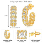 Sparkle & Shine CZ Hoop Earrings. Gold-plated hoop earrings with cubic zirconia stones from Peora.