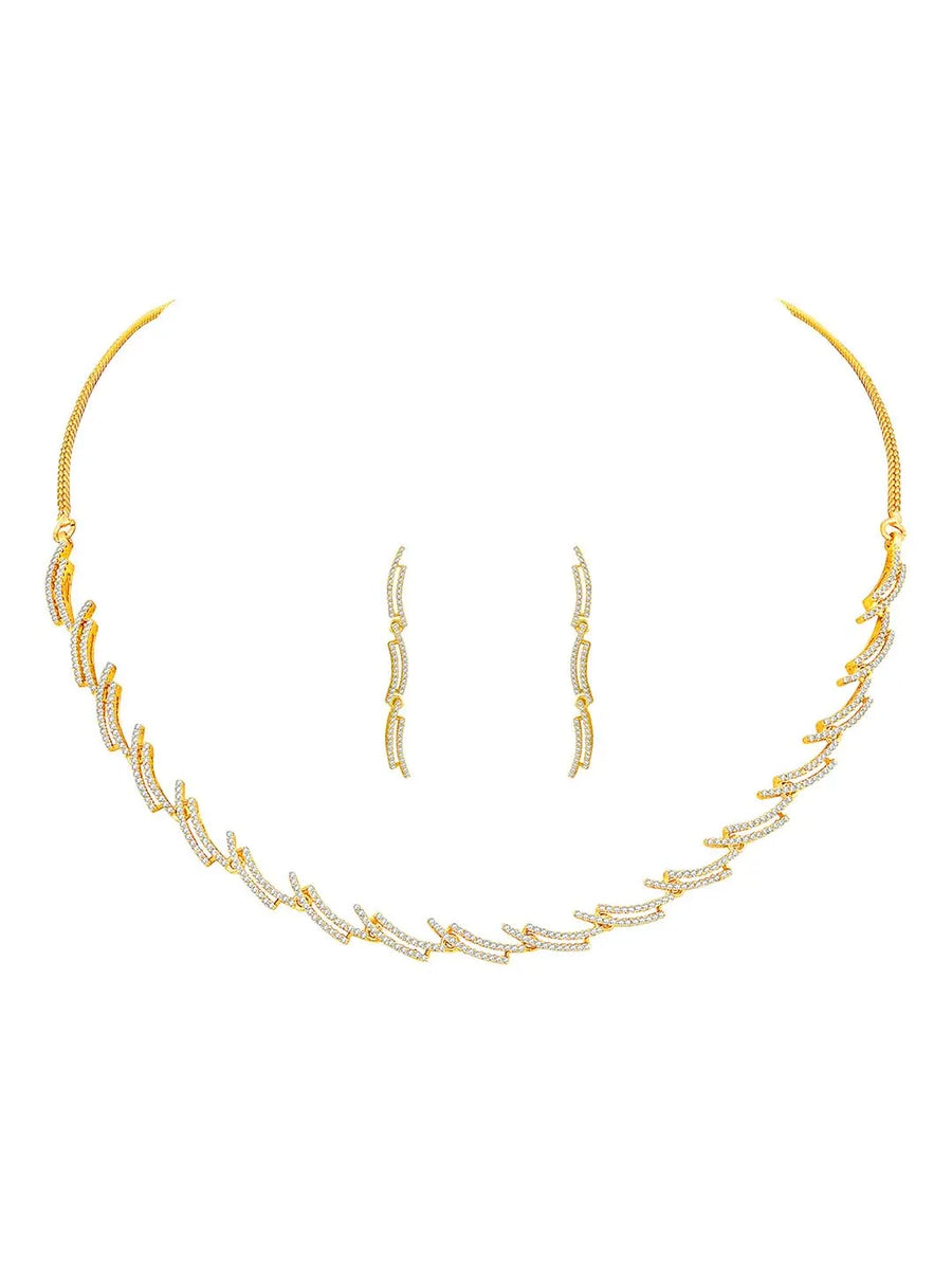 CZ Necklace Set – Dazzling Stone Jewellery by Peora
