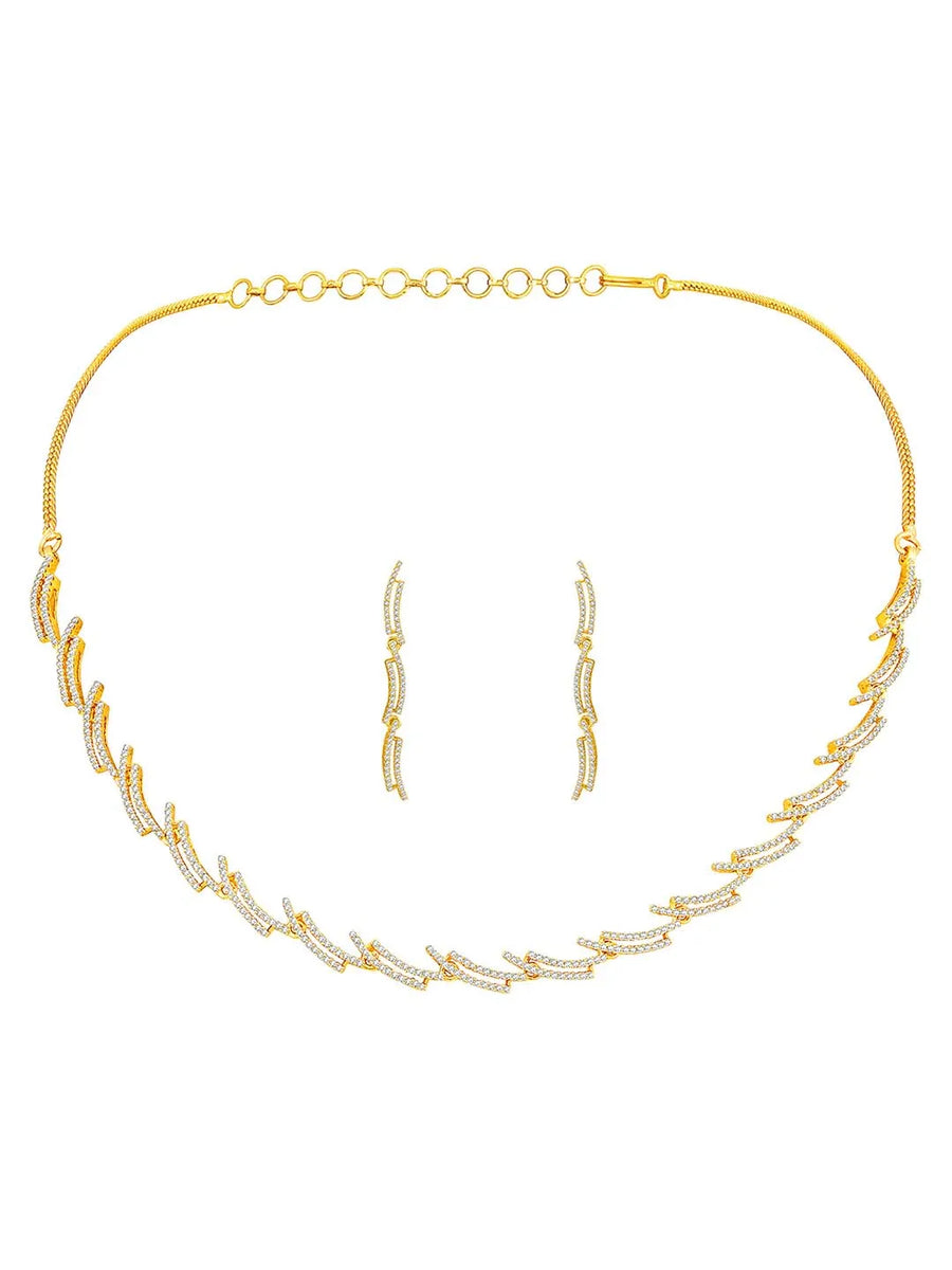 CZ Necklace Set – Dazzling Stone Jewellery by Peora
