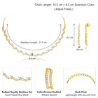 CZ Necklace Set – Dazzling Stone Jewellery by Peora
