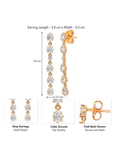 CZ Drop Earrings by Peora – Elegant Style Fashion Jewellery

