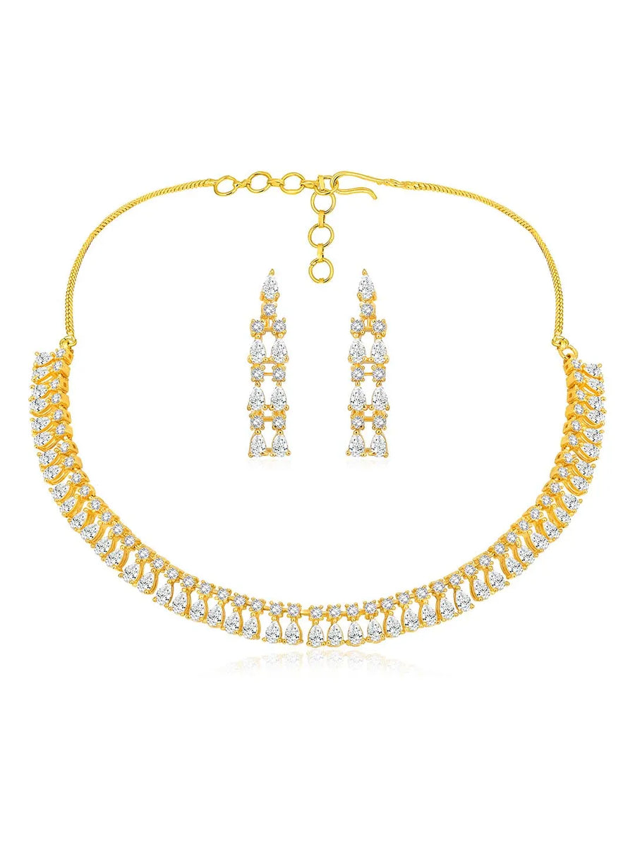CZ Necklace Set – Sparkling Cubic Zirconia Elegance | Peora