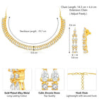 CZ Necklace Set – Sparkling Cubic Zirconia Elegance | Peora