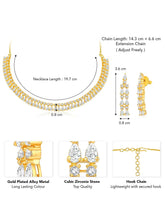 CZ Necklace Set – Sparkling Cubic Zirconia Elegance | Peora