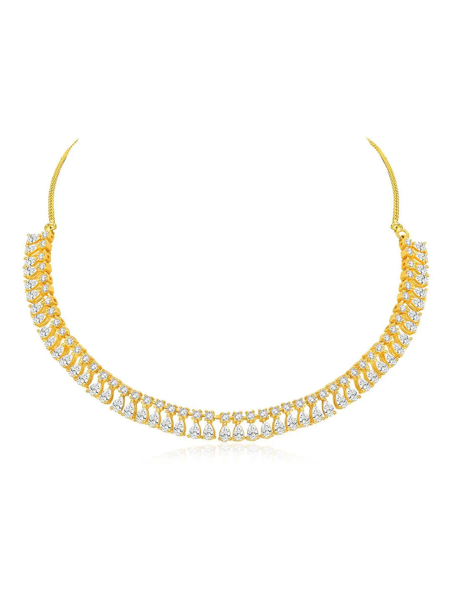 CZ Necklace Set – Sparkling Cubic Zirconia Elegance | Peora