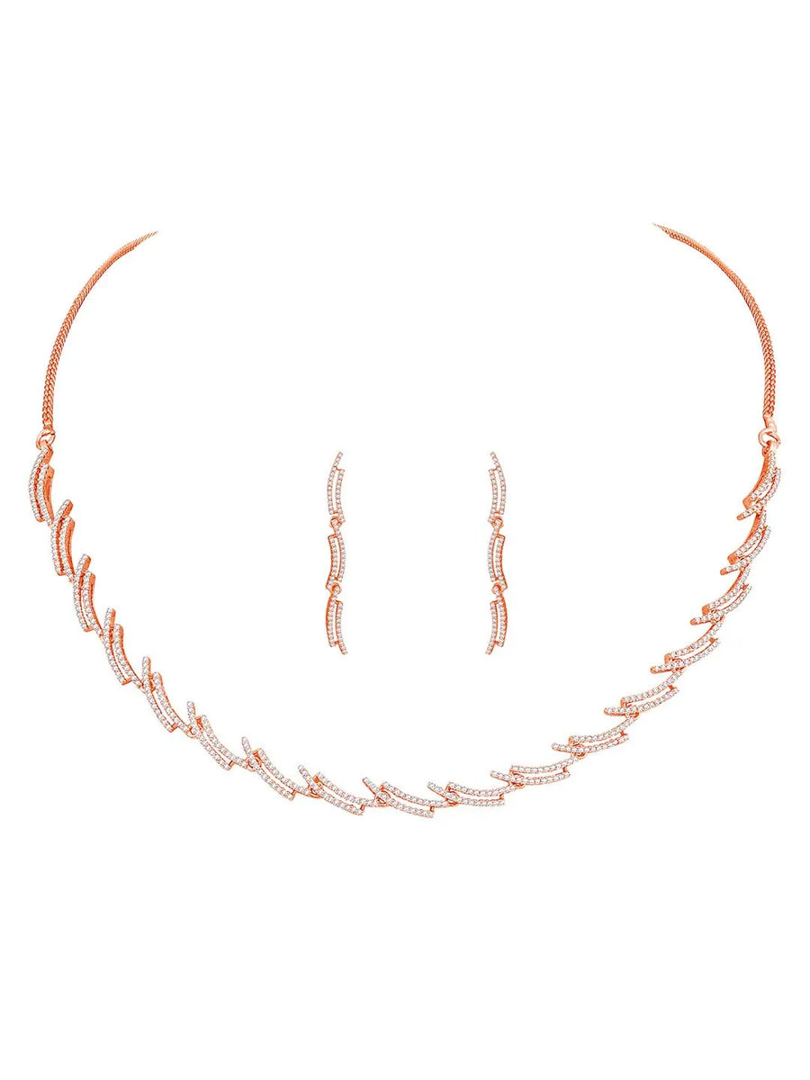 CZ Necklace Set – Dazzling Stone Jewellery by Peora
