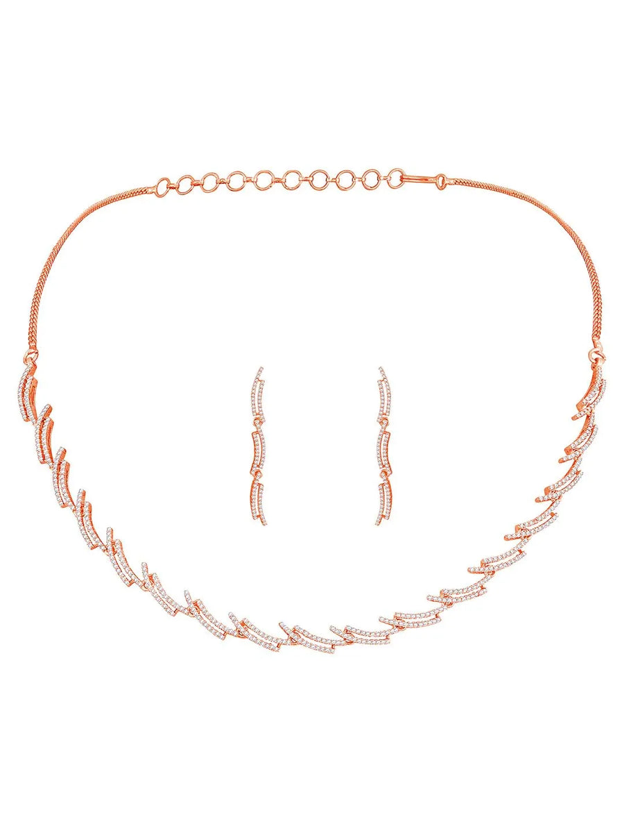 CZ Necklace Set – Dazzling Stone Jewellery by Peora
