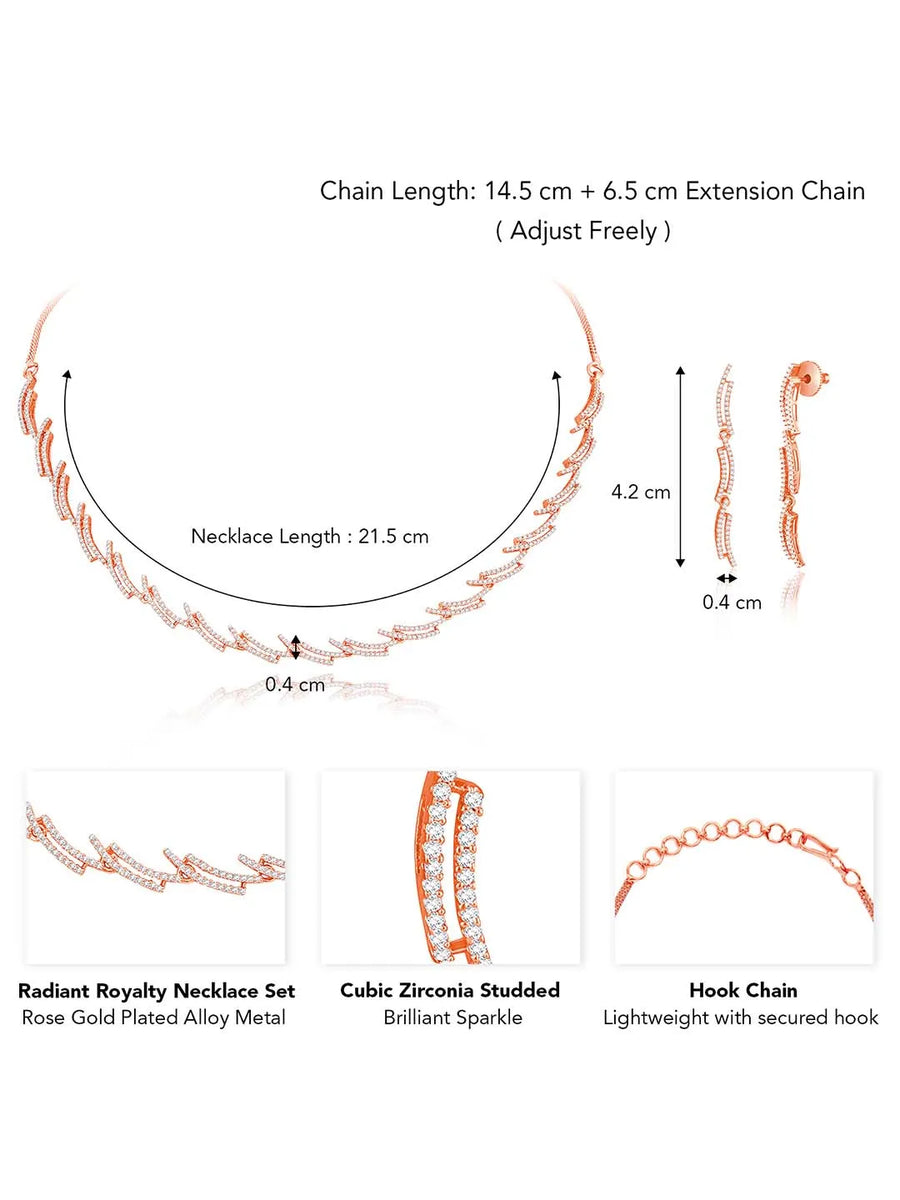 CZ Necklace Set – Dazzling Stone Jewellery by Peora
