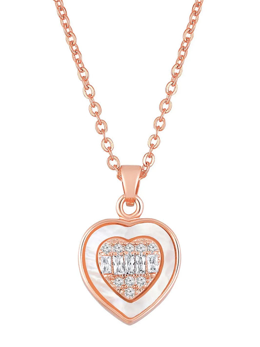 Heart CZ Necklace Set by Peora – Romantic Fashion Jewellery

