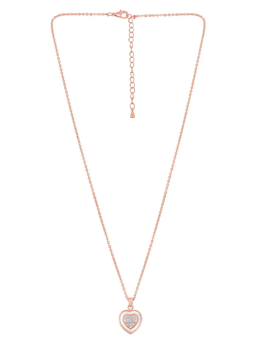 Heart CZ Necklace Set by Peora – Romantic Fashion Jewellery

