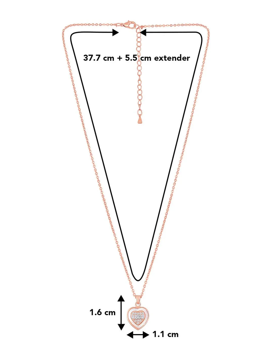 Heart CZ Necklace Set by Peora – Romantic Fashion Jewellery

