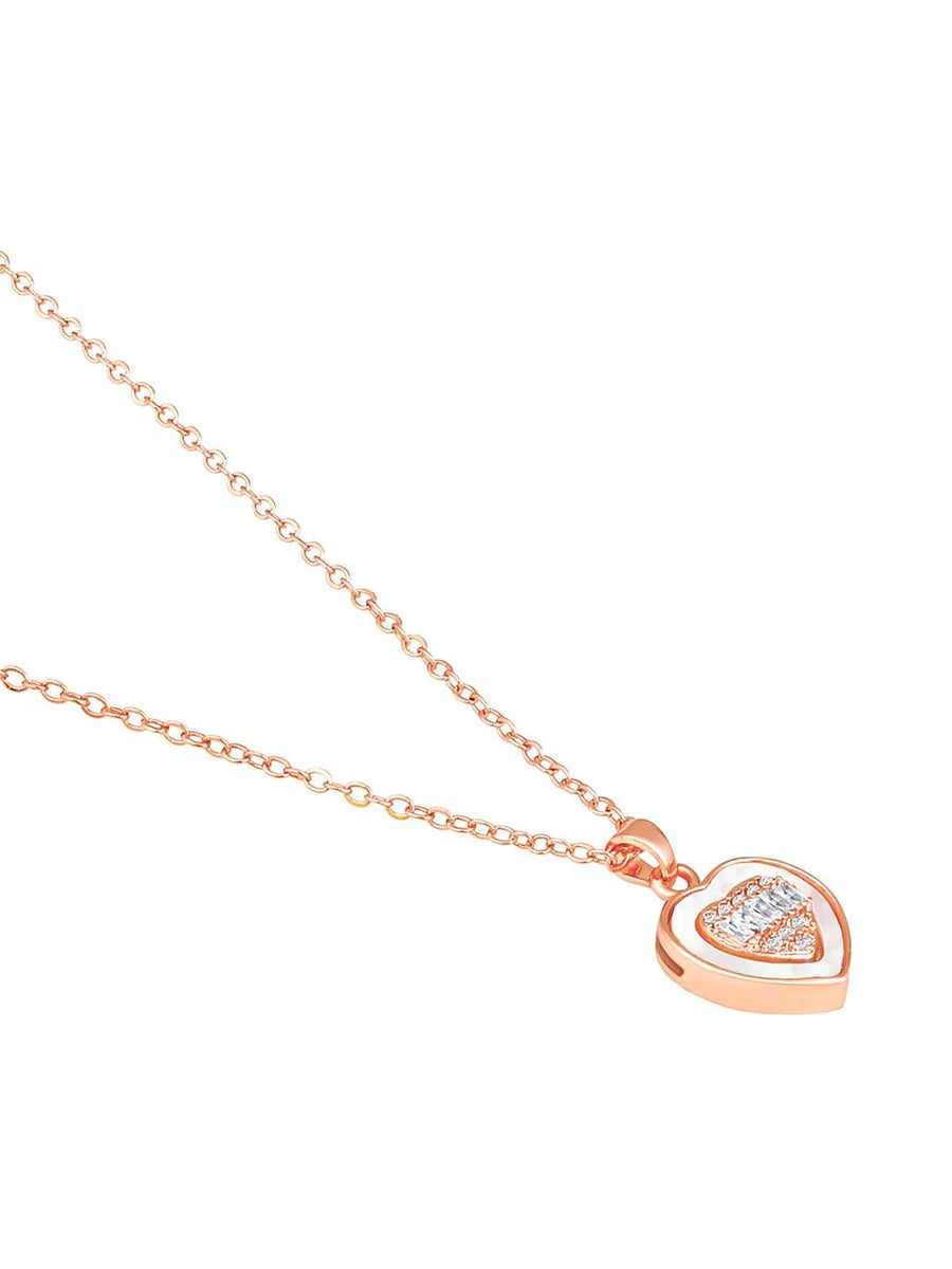 Heart CZ Necklace Set by Peora – Romantic Fashion Jewellery

