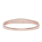 Sparkling Elegance CZ Slim Kada Bracelet  in Rose Gold featuring Cubic Zirconia kada bracelet  
