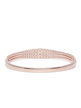 Sparkling Elegance CZ Slim Kada Bracelet  in Rose Gold featuring Cubic Zirconia kada bracelet  
