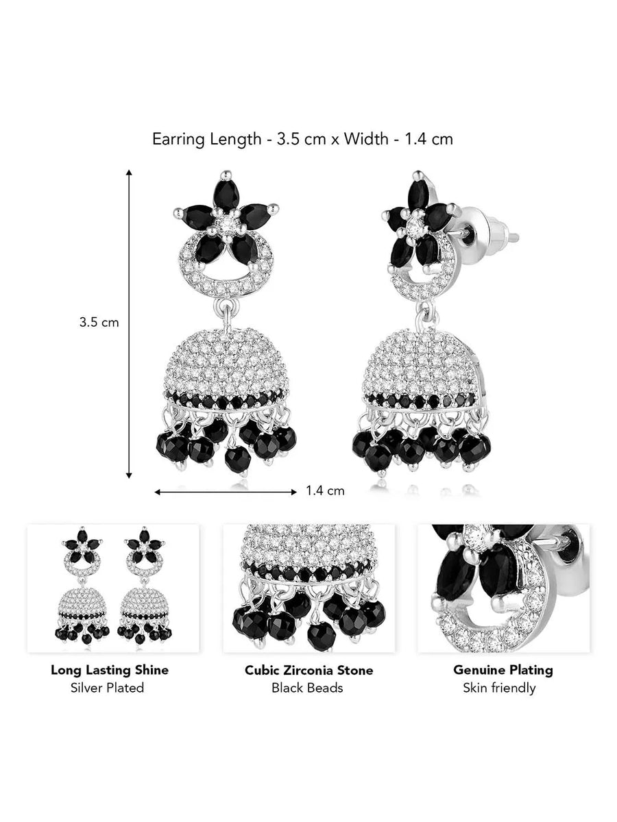 CZ Jhumki Earrings – Traditional CZ Jewelry by Peora

