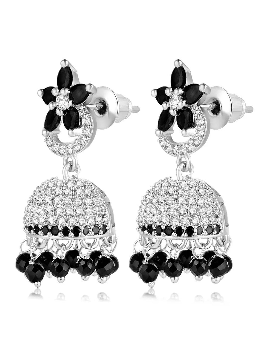 CZ Jhumki Earrings – Traditional CZ Jewelry by Peora

