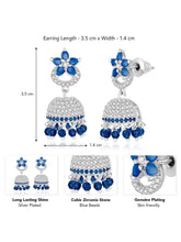 CZ Jhumki Earrings – Traditional CZ Jewellery by Peora