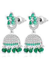 CZ Jhumki Earrings – Traditional CZ Jewelry by Peora

