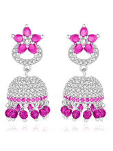 CZ Jhumki Earrings – Traditional CZ Jewelry by Peora

