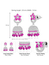 CZ Jhumki Earrings – Traditional CZ Jewelry by Peora

