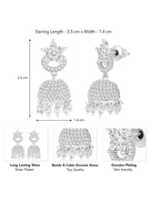 CZ Jhumki Earrings – Traditional CZ Jewellery by Peora