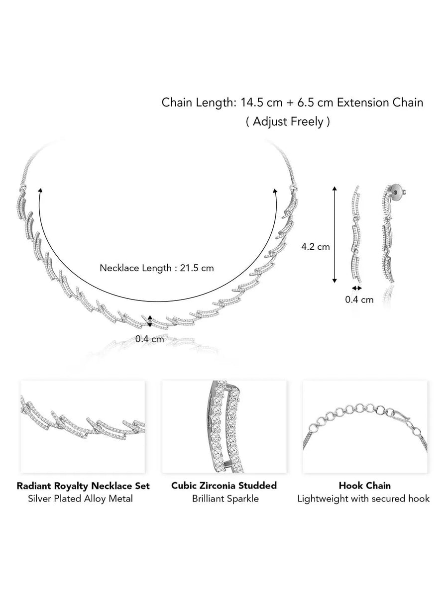 CZ Necklace Set – Dazzling Stone Jewellery by Peora
