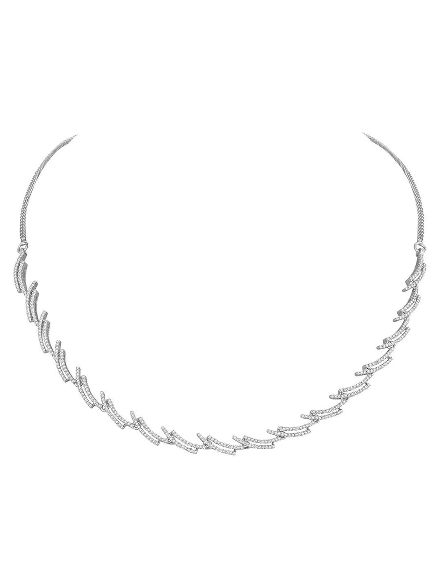 CZ Necklace Set – Dazzling Stone Jewellery by Peora
