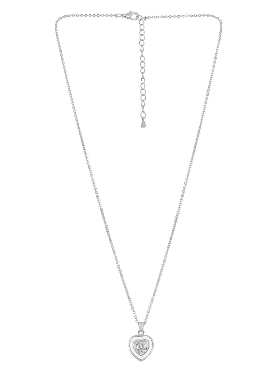 Heart CZ Necklace Set by Peora – Romantic Fashion Jewellery

