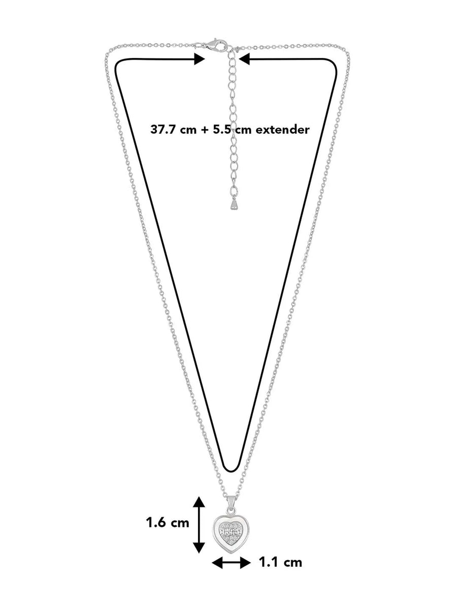 Heart CZ Necklace Set by Peora – Romantic Fashion Jewellery

