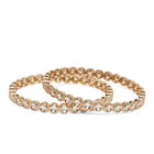 Classic Sparkle CZ Bangle Pair in White featuring Crystals bangle set 
