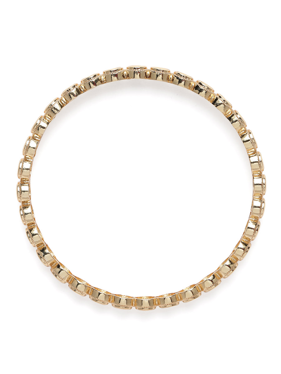 Classic Sparkle CZ Bangle Pair in White featuring Crystals bangle set 
