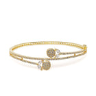Elegant CZ Studded Kada Bracelet in Gold featuring Cubic Zirconia kada bracelet  
