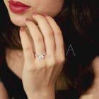 925 Sterling Silver CZ Solitaire Twisted Ring