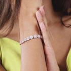 Radiant Cushion Cut Crystal Bracelet - Rose Gold