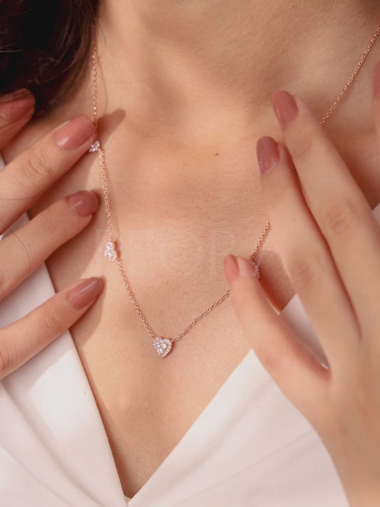 Romantic Glow Stunning Necklace - Rose Gold