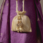 Textured Potli with Pearl Handle