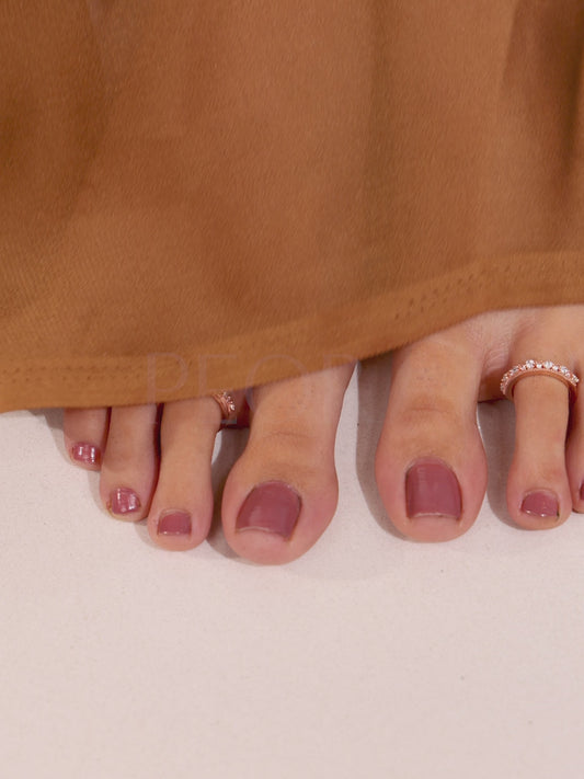 Luxurious Sparkle CZ Toe Rings - Rose Gold
