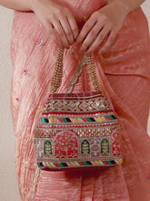 Ethnic Embroidered Potli Purse - Maroon