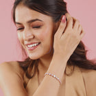 CZ Cluster & Mother of Pearl  Bracelet