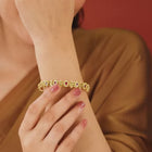 Graceful Bangles in Floral Stone Craft
